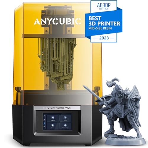 ANYCUBIC Photon Mono M5s 12K Resin 3D Drucker, 10.1" Monochrom LCD Bildschirm, Smart Leveling-Free, 3-mal schnellere Druckgeschwindigkeit, Druckgröße von 218 * 123 * 200 mm von ANYCUBIC