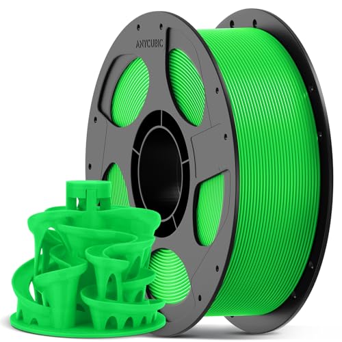 ANYCUBIC Refill High Speed PLA und Spool Kit, Bis zu 600 mm/s Hohe Geschwindigkeit 3D Drucker Filament, RFID für Intelligentes Drucken 1KG Grün von ANYCUBIC