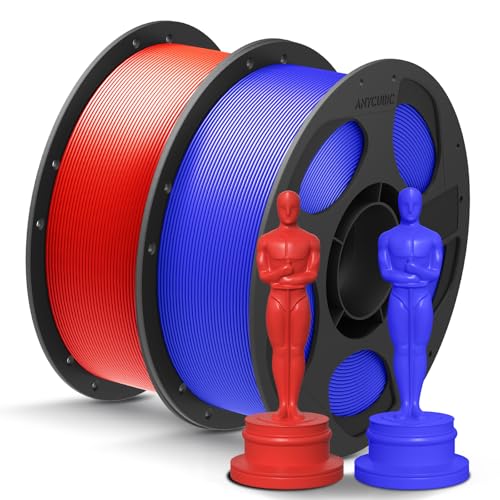 ANYCUBIC Refill PLA Plus und Spool Kit, PLA+ Filament 1.75mm, RFID 3D Drucker Filament für Intelligentes Drucken, 2KG Blau Rot ANYCUBIC Refill PLA Plus und Spool Kit, PLA+ Filament 1.75mm, RFID 3D Drucker Filament für Intelligentes Drucken, 2KG Blau Rot von ANYCUBIC