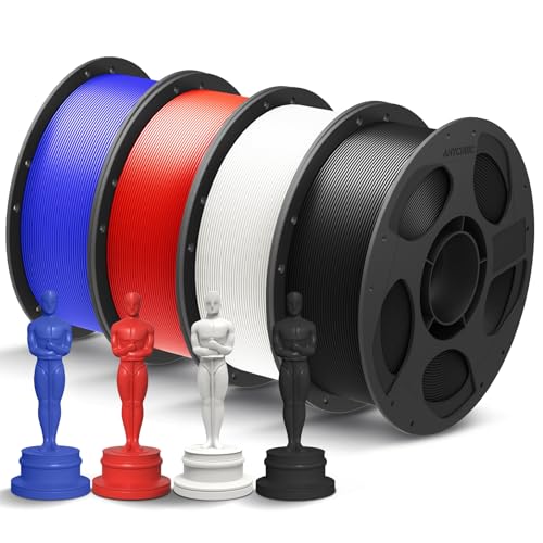 ANYCUBIC Refill PLA Plus und Spool Kit, PLA+ Filament 1.75mm, RFID 3D Drucker Filament für Intelligentes Drucken, 4KG Schwarz Weiß Blau Rot ANYCUBIC Refill PLA Plus und Spool Kit, PLA+ Filament 1.75mm, RFID 3D Drucker Filament für Intelligentes Drucken, 4KG Schwarz Weiß Blau Rot von ANYCUBIC