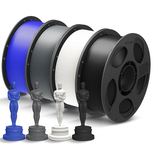 ANYCUBIC Refill PLA Plus und Spool Kit, PLA+ Filament 1.75mm, RFID 3D Drucker Filament für Intelligentes Drucken, 4KG Schwarz Weiß Grau Blau ANYCUBIC Refill PLA Plus und Spool Kit, PLA+ Filament 1.75mm, RFID 3D Drucker Filament für Intelligentes Drucken, 4KG Schwarz Weiß Grau Blau von ANYCUBIC