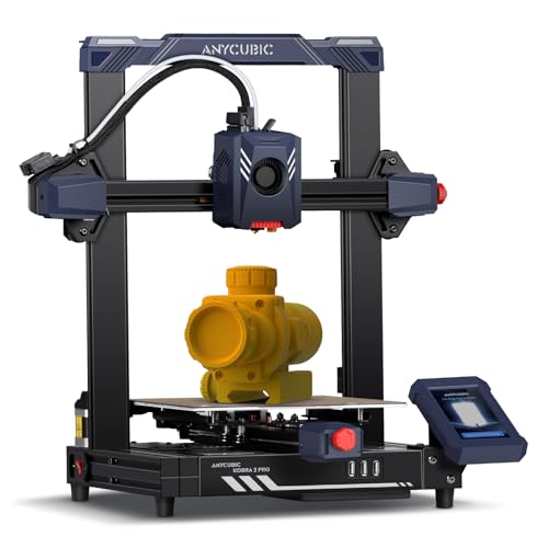 Anycubic Kobra 2 Pro 3D-Drucker, 500mm/s Hochgeschwindigkeits-3D Printer, 10X Schneller mit LeviQ 2.0 Auto Leveling Smart Z-Offset, Neue Struktur mit Hoher Rechenleistung, Druckgröße 220*220*250mm von ANYCUBIC