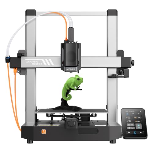 Anycubic Kobra 3 3D Drucker, 600mm/s Hochgeschwindigkeitsdruck, Hohe Präzision Auto-Leveling und Auto Z-Offset, Intelligenter Mehrfarbendruck über ACE Pro, Druckgröße 250 * 250 * 260mm von ANYCUBIC