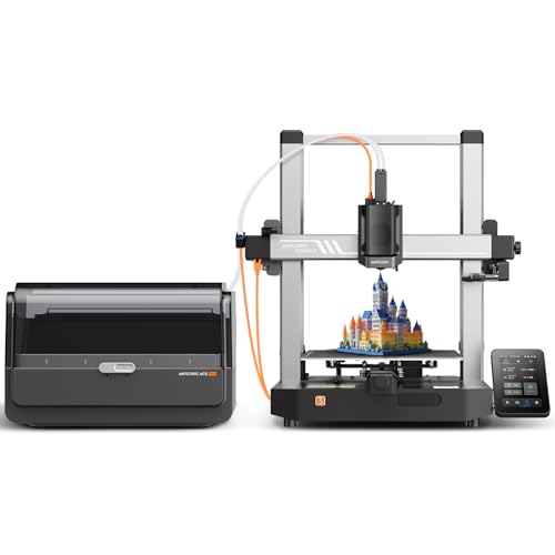 Anycubic Kobra 3 Combo 3D Drucker Mehrfarbig, Druck in 4 Farben, 600mm/s hohe Geschwindigkeit, Trocknung Filament während des Drucks, Auto Nivellierung 3D Printer Druckgröße 250 * 250 * 260mm von ANYCUBIC