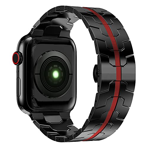 ANYE Kompatibel für Apple Watch Ultra 49mm Armband, Metall Armbänder Apple Watch Series 8 7 45mm Edelstahl iWatch SE Series 6 5 4 44mm Mit Doppelt Schließe Ersatz Band für iWatch Series 3/2/1 42mm ANYE Kompatibel für Apple Watch Ultra 49mm Armband, Metall Armbänder Apple Watch Series 8 7 45mm Edelstahl iWatch SE Series 6 5 4 44mm Mit Doppelt Schließe Ersatz Band für iWatch Series 3/2/1 42mm von ANYE OUTLET