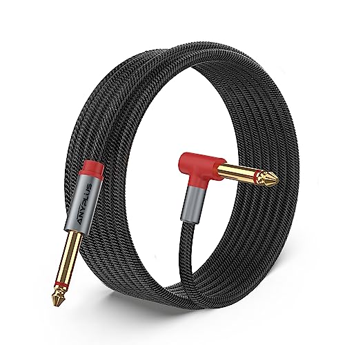 ANYPLUS AUX Kabel, 3ft Instrument Kabel Amp Kabel 1/4 Zoll zu 1/4 Zoll Audio Kabel, Fischdraht geflochtene TRS Kabel für E-Gitarre Kabel, Bass, Tastatur, Mixer, Verstärker, Equalizer, Lautsprecher von ANYPLUS