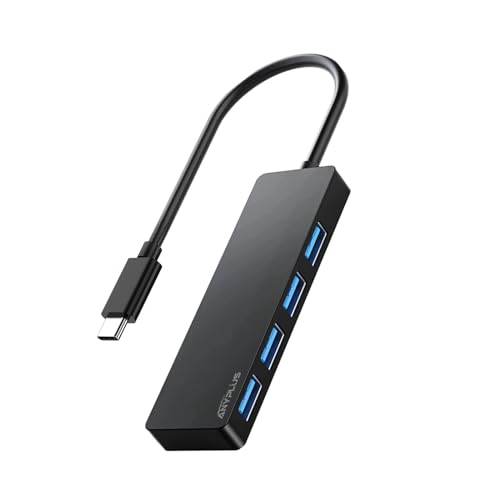 ANYPLUS USB C Hub, 4 Ports USB Hub 3.0 mit 5Gbps Datenübertragung USB-C Hub, USB C Splitter Adapter für MacBook Pro/Air, Surface Book, iPad Pro, Thinkpad, XPS 17/15 von ANYPLUS