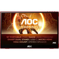 AOC 16G3 39,6cm (15,6") FHD Mobiler Gaming Monitor 16:9 HDMI/mHDMI/USB-C 144Hz von AOC