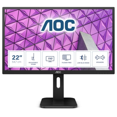 AOC 22P1D 54,7cm (21,5") Business Monitor 16:9 VGA/DVI/HDMI 2ms 250cd/m² 50Mio:1 von AOC