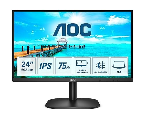 AOC 24B2XD - 24 Zoll FHD Monitor (1920x1080, 75 Hz, VGA, DVI) schwarz von AOC