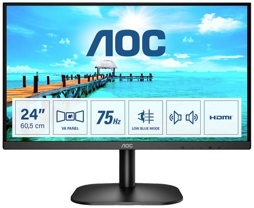 AOC 24B2XDAM LED-Monitor EEK E (A - G) 60.5cm (23.8 Zoll) 1920 x 1080 Pixel 16:9 4 ms VGA, HDMI®, D von AOC