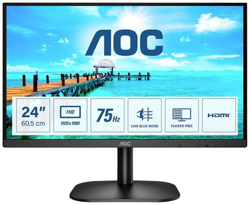 AOC 24B2XHM2 LED-Monitor EEK E (A - G) 60.5cm (23.8 Zoll) 1920 x 1080 Pixel 16:9 4 ms VGA, HDMI®, K von AOC