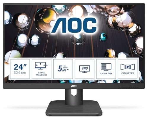 AOC 24E1Q - 24 Zoll FHD Monitor (1920x1080, 60 Hz, VGA, HDMI, DisplayPort) schwarz von AOC