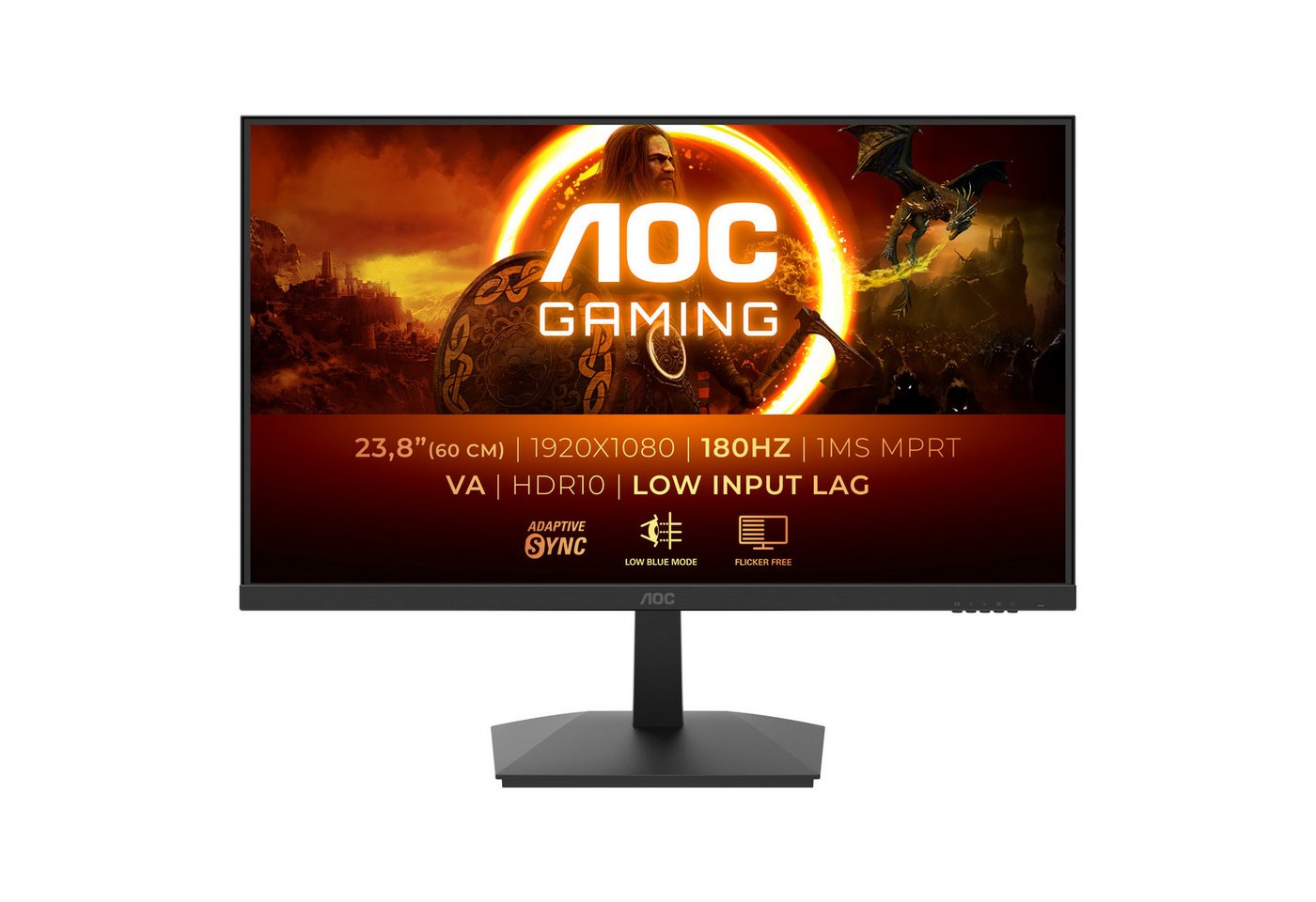 AOC 24G15N2 Gaming-Monitor (60,5 cm/24 ", 1920 x 1080 px, Full HD, 1 ms Reaktionszeit, 180 Hz, VA LED) von AOC