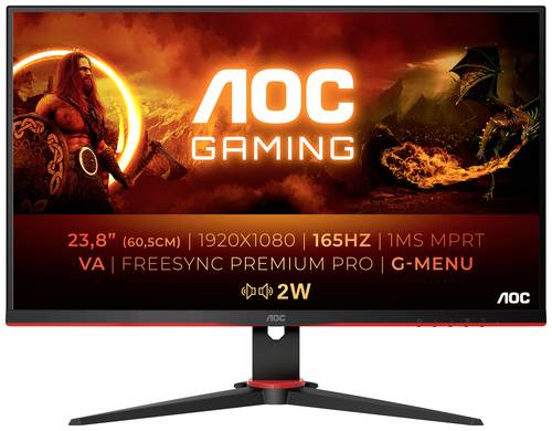 AOC 24G2SAE/BK Gaming Monitor EEK E (A - G) 60.5cm (23.8 Zoll) 1920 x 1080 Pixel 16:9 1 ms Kopfhöre von AOC