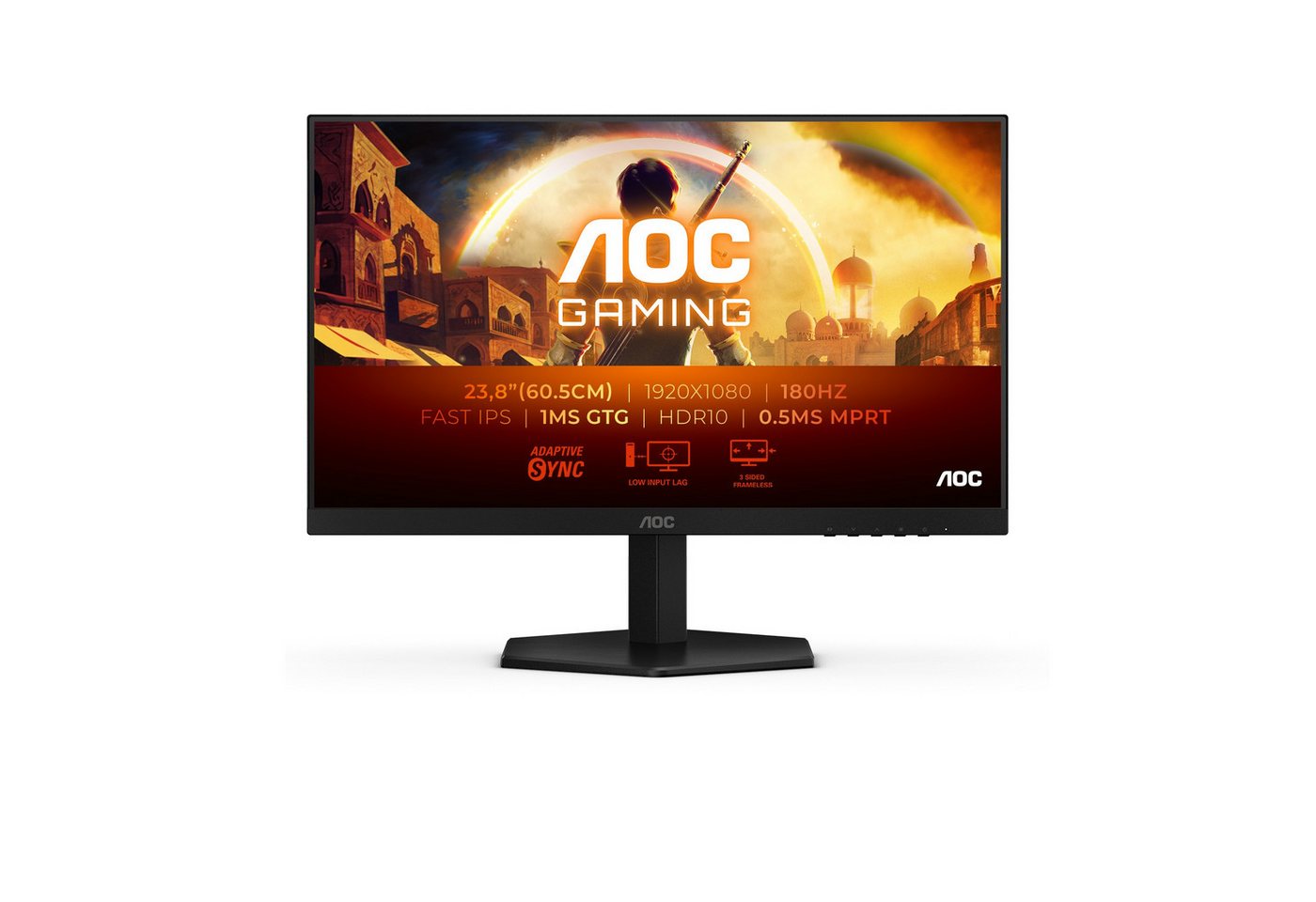 AOC 24G42E Gaming-Monitor (60,5 cm/24 ", 1920 x 1080 px, Full HD, 0,5 ms Reaktionszeit, 180 Hz, Fast-IPS, Neigung) von AOC