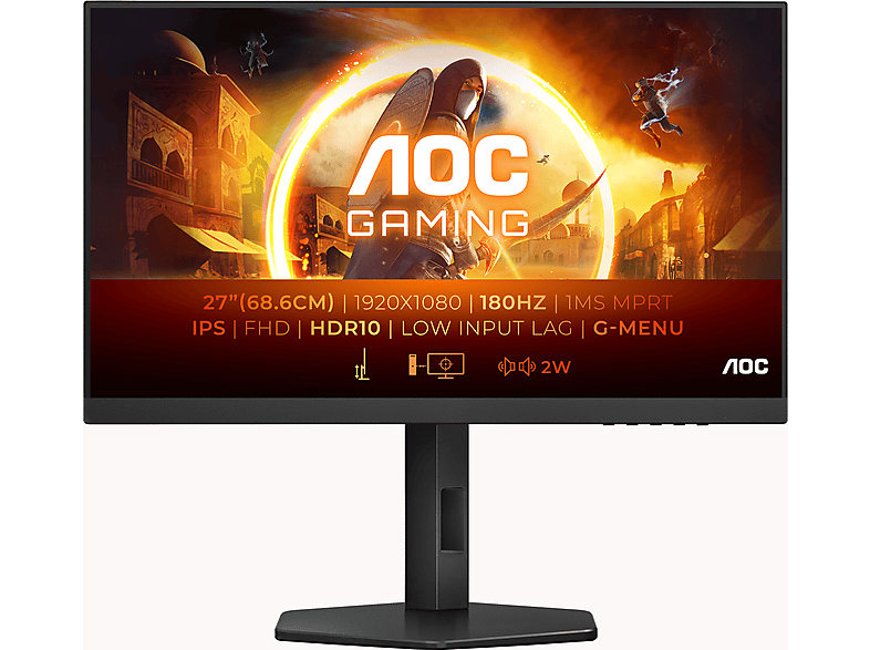 AOC 24G4X 23,8 Zoll Full-HD Gaming Monitor (1 ms Reaktionszeit, 180 Hz) von AOC