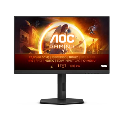 AOC 24G4X 60,5cm (23,8“) FHD IPS Gaming Monitor 16:9 HDMI/DP 180Hz 1ms G-Sync von AOC