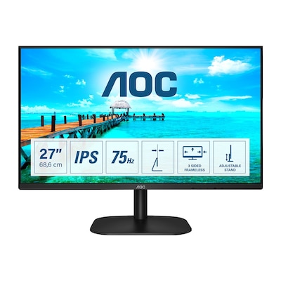 AOC 27B2DA 68,6cm (27“) FHD IPS Office Monitor HDMI/DP/VGA 75Hz 4ms Sync von AOC