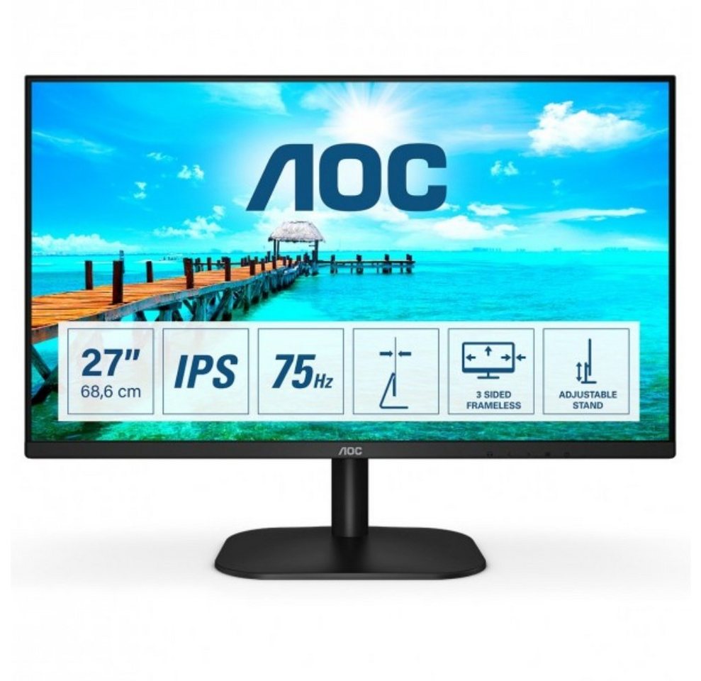 AOC 27B2DA LED-Monitor (68,60 cm/27 ", 1920 x 1080 Pixel px, Full HD, 4 ms Reaktionszeit, 75 Hz, Pivot) von AOC
