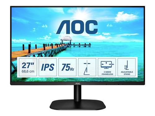 AOC 27B2DA LED-Monitor EEK E (A - G) 68.6cm (27 Zoll) 1920 x 1080 Pixel 16:9 4 ms HDMI®, DVI, VGA, von AOC