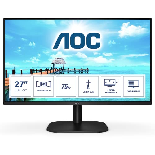 AOC 27B2H - 27 Zoll FHD Monitor (1920x1080, 75 Hz, VGA, HDMI) schwarz von AOC