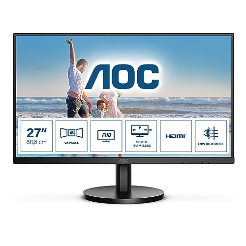 AOC 27B3HM - 27 Zoll Full HD Monitor, Adaptive Sync (1920x1080, 75 Hz, VGA, HDMI 1.4) schwarz von AOC