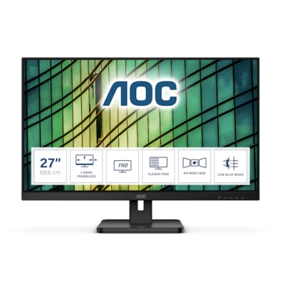 AOC 27E2QAE 68,6cm (27") FHD IPS Office Monitor 16:9 HDMI/DP/VGA 75Hz 4ms von AOC