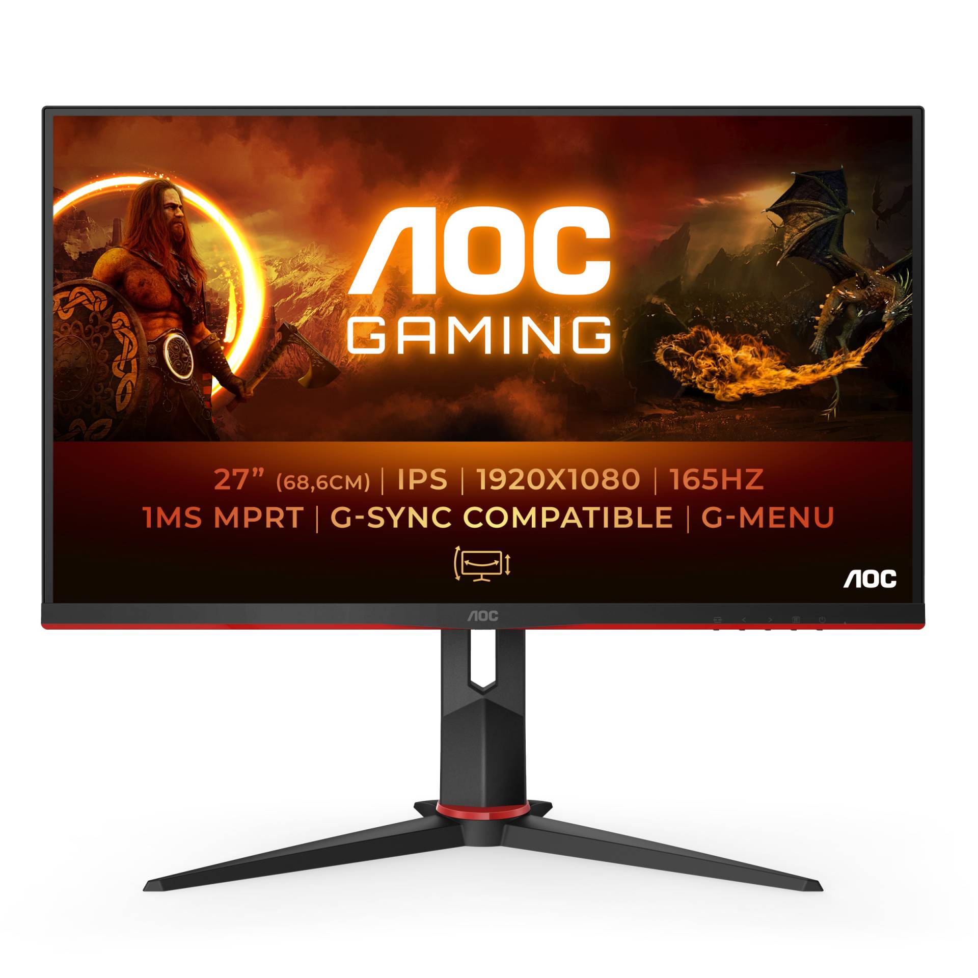 AOC 27G2SPU/BK Gaming Monitor - Adaptive Sync, 165 Hz von AOC