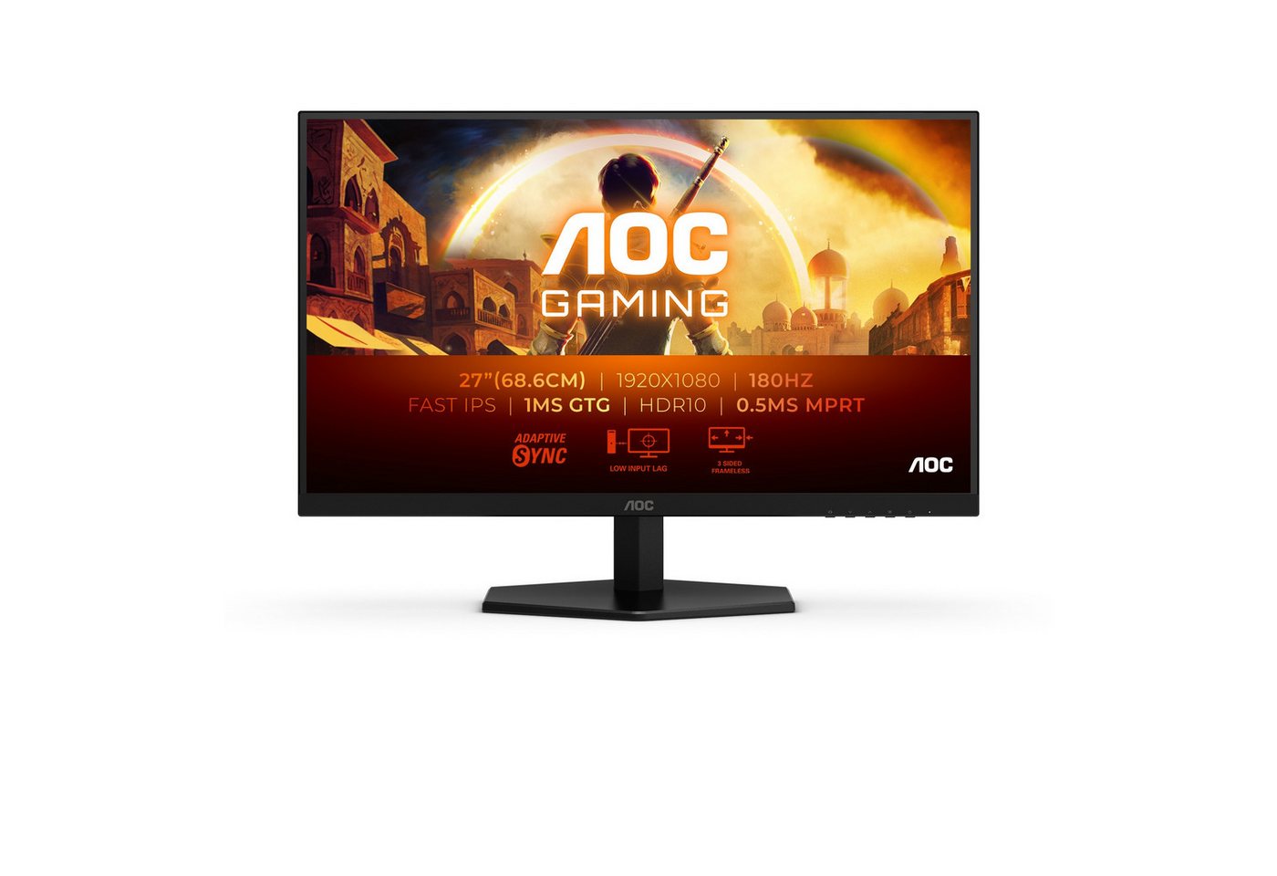 AOC 27G42E Gaming-Monitor (68,6 cm/27 ", 1920 x 1080 px, Full HD, 0,5 ms Reaktionszeit, 180 Hz, Fast-IPS, neigbar) von AOC