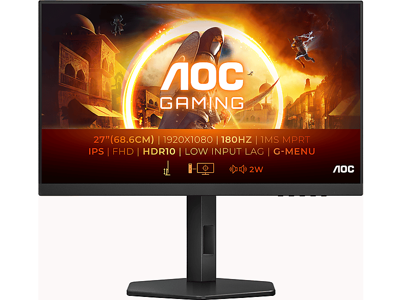 AOC 27G4X 27 Zoll Full-HD Gaming Monitor (1 ms Reaktionszeit, 180 Hz) von AOC
