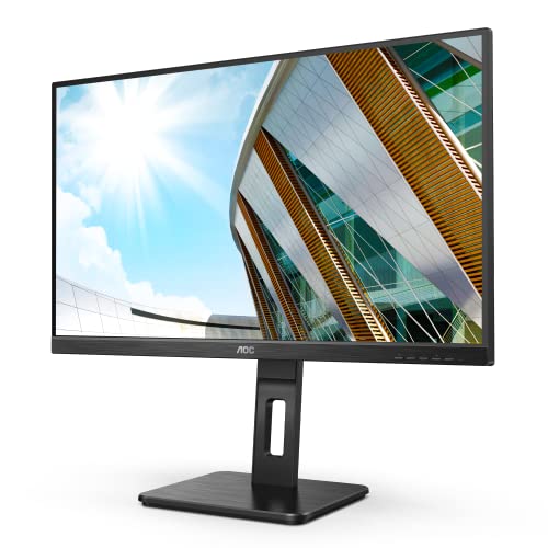 AOC 27P2Q - 27 Zoll FHD Monitor, höhenverstellbar (1920x1080, 75 Hz, VGA, DVI, HDMI, DisplayPort, USB Hub) schwarz von AOC