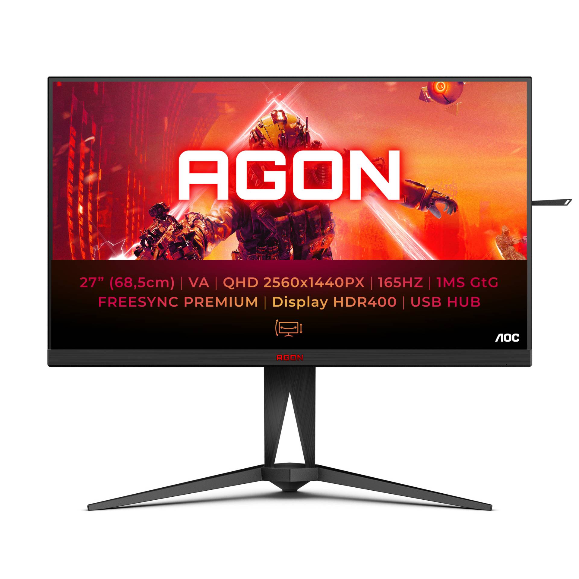 AOC AG275QXN Gaming Monitor - QHD, FreeSync Premium, 165 Hz von AOC