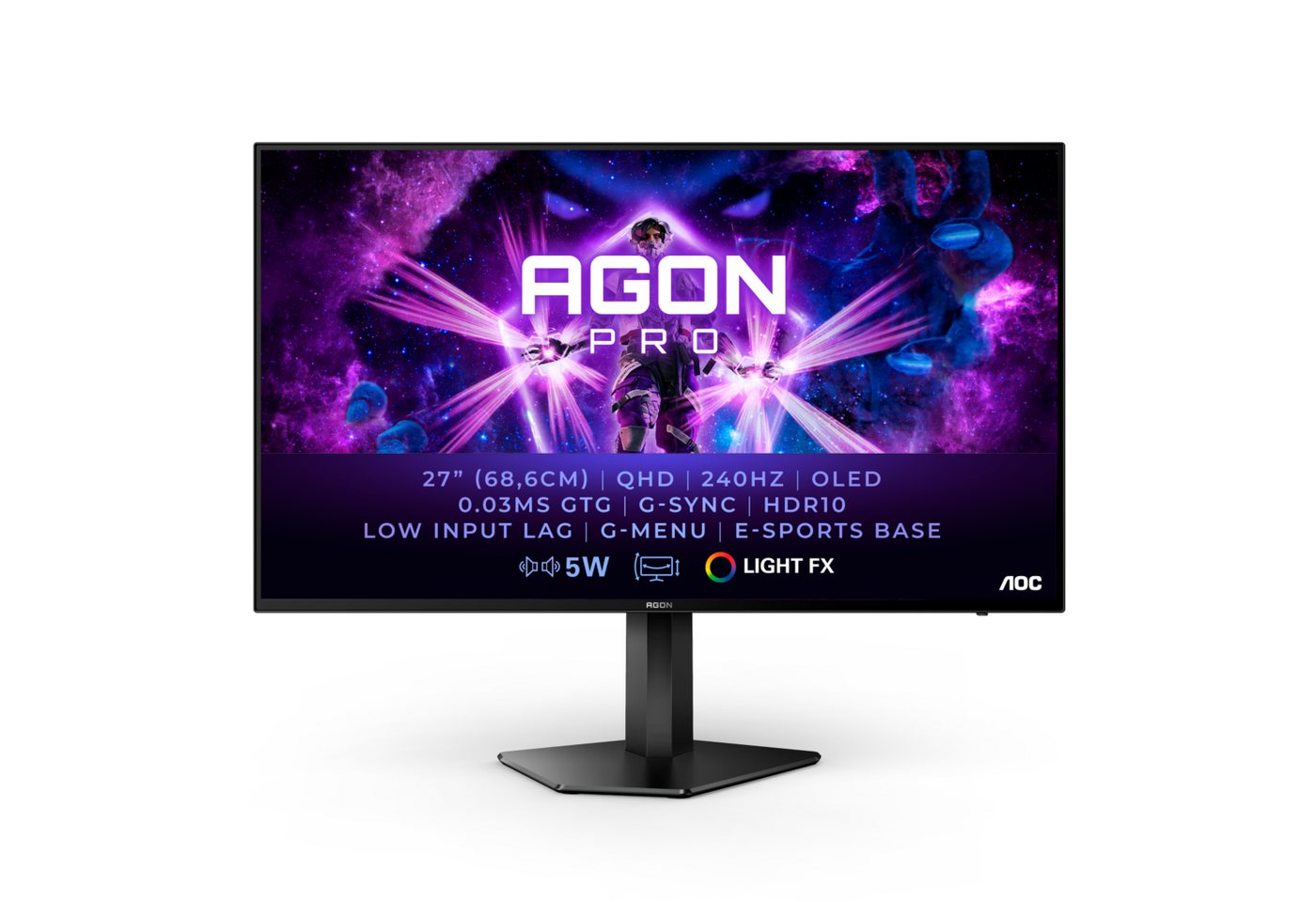 AOC AG276QZD Gaming-Monitor (67,3 cm/27 ", 2560 x 1440 px, QHD, 0,03 ms Reaktionszeit, 240 Hz, OLED) von AOC