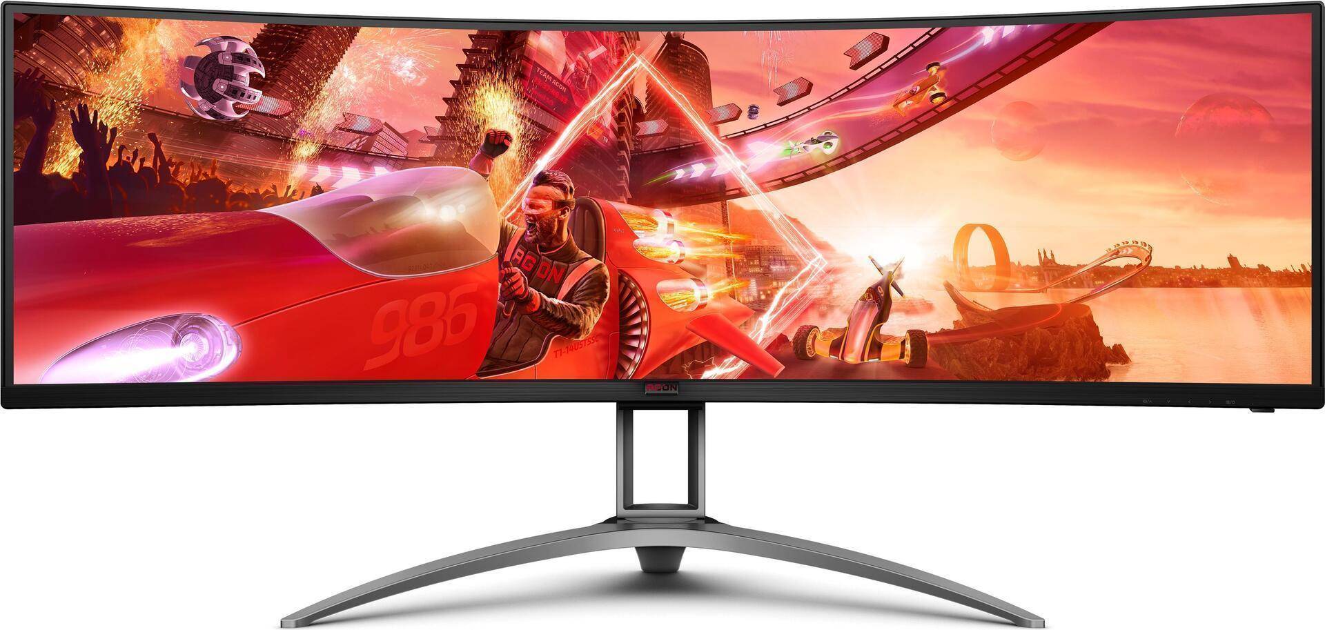 AOC AG493UCX2 Computerbildschirm 124,5 cm (49 ) 5120 x 1440 Pixel Quad HD LED Schwarz - Rot (AG493UCX2) von AOC