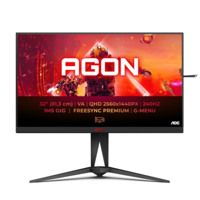 AOC AGON AG325QZN 80cm (31,5") QHD VA Gaming Monitor 16:9 HDMI/DP 240Hz 1ms Sync von AOC