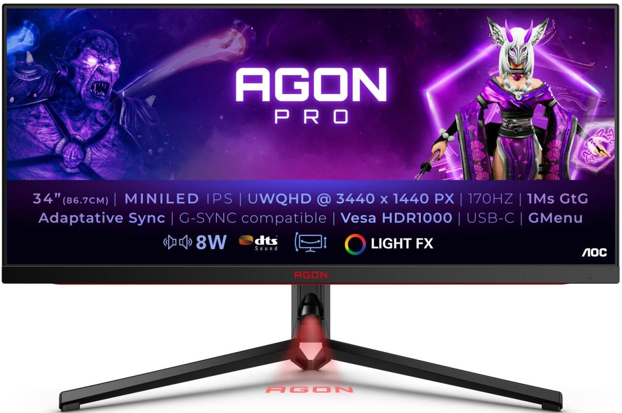 AOC AGON AG344UXM Gaming Monitor 86,4 cm (34 Zoll) von AOC