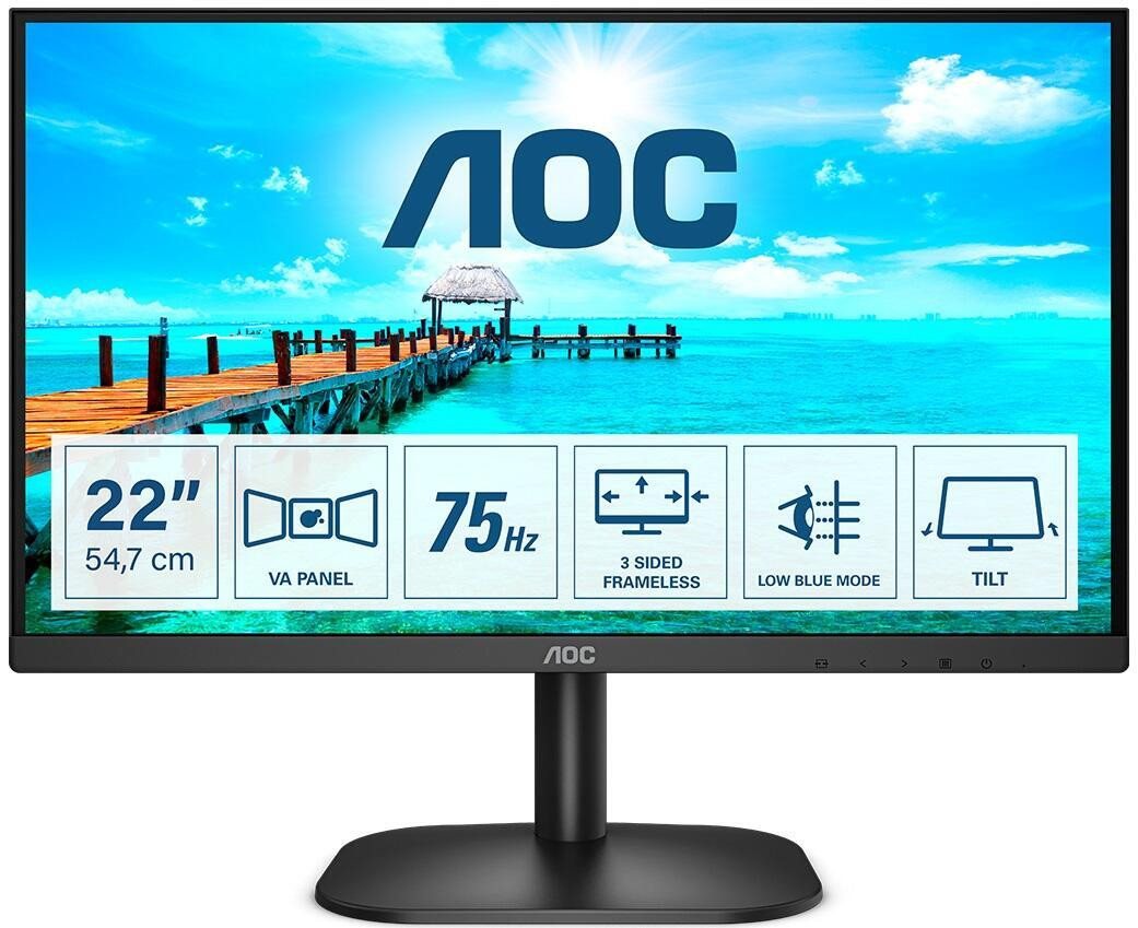 AOC AOC 22B2H LCD-Monitor (1.920 x 1.080 Full HD, 7 ms Reaktionszeit, VA Panel) von AOC