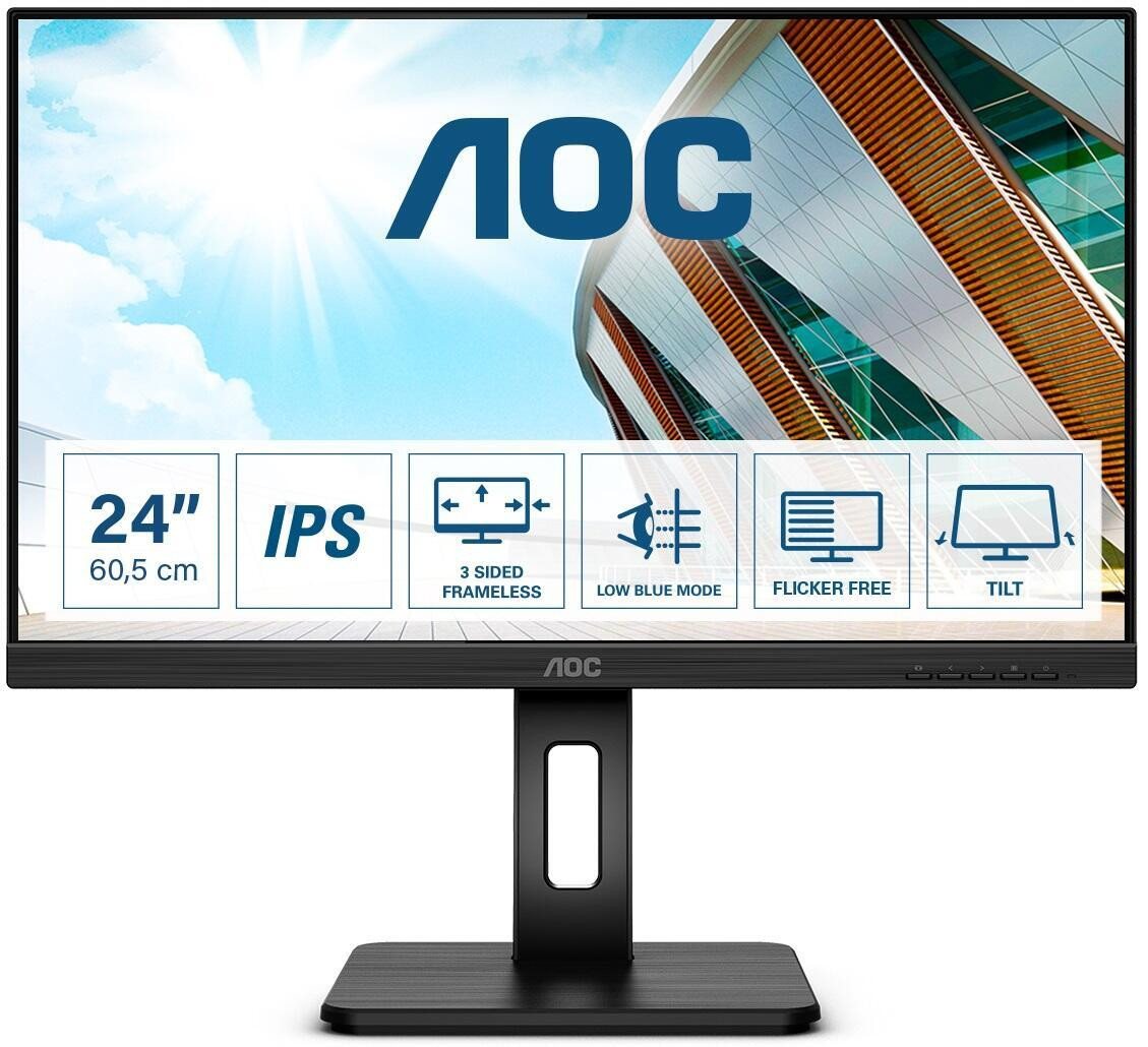 AOC AOC 24P2Q LCD-Monitor (1.920 x 1.080 Full HD, 4 ms Reaktionszeit, 75 Hz, IPS Panel) von AOC