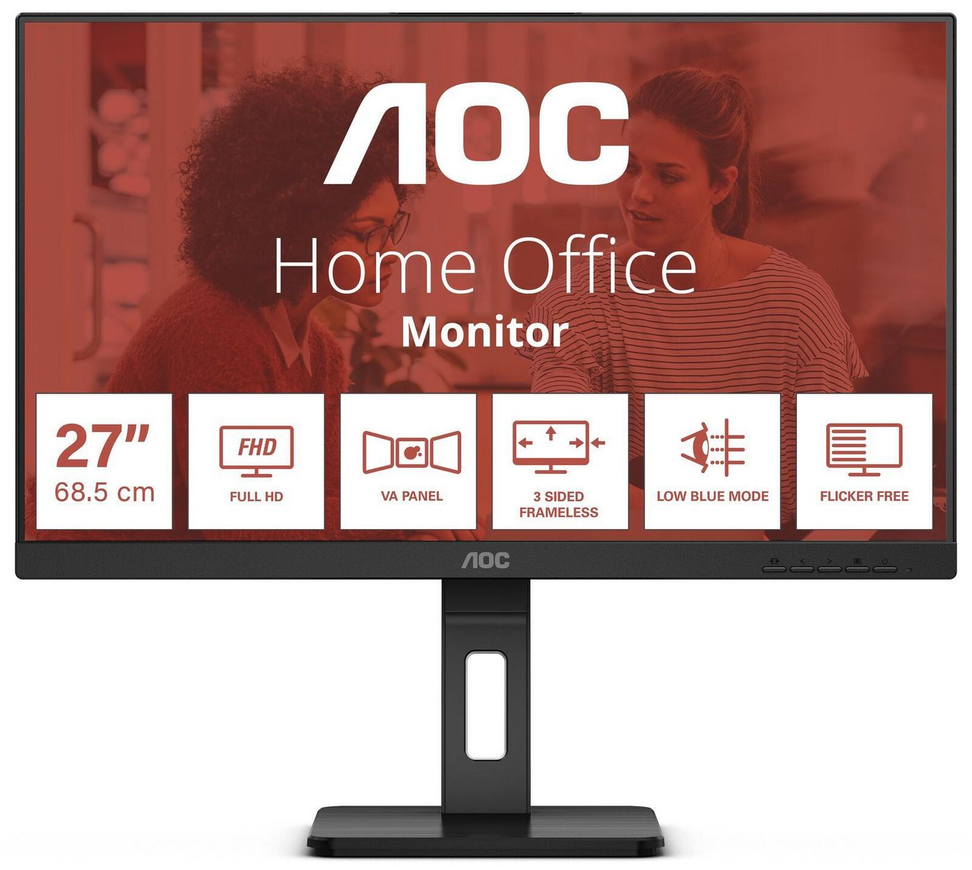 AOC AOC 27E3QAF TFT-Monitor (1.920 x 1.080 Full HD, 4 ms Reaktionszeit, 75 Hz, IPS Panel) von AOC