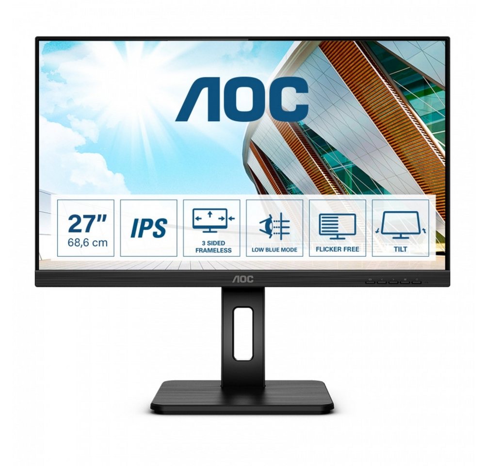 AOC AOC 27P2Q 27 Zoll Full HD IPS Monitor TFT-Monitor (Full HD px, Full HD, IPS, Pivot-Funktion für optimale Nutzung) von AOC