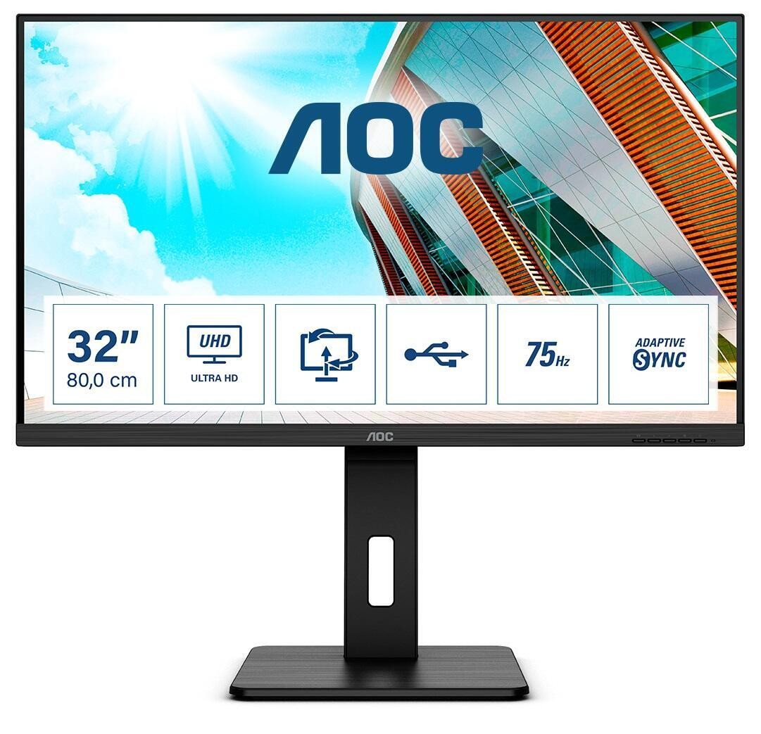 AOC AOC U32P2 LED-Monitor (3.840 x 2.160 4K UHD, 4 ms Reaktionszeit, 60 Hz, VA Panel) von AOC