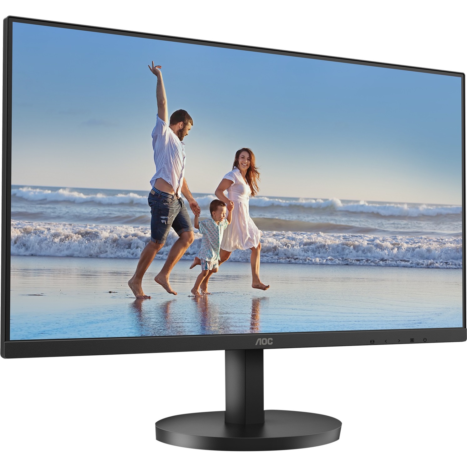 AOC Basic-line 24B3HA2 - LED-Monitor - 61 cm (24) (23.8 sichtbar) - 1920 x 1080 Full HD (1080p) @ 100 Hz - IPS - 250 cd/m² - 1 ms - HDMI, VGA - Lautsprecher - Schwarz [Energieklasse E] (24B3HA2) von AOC