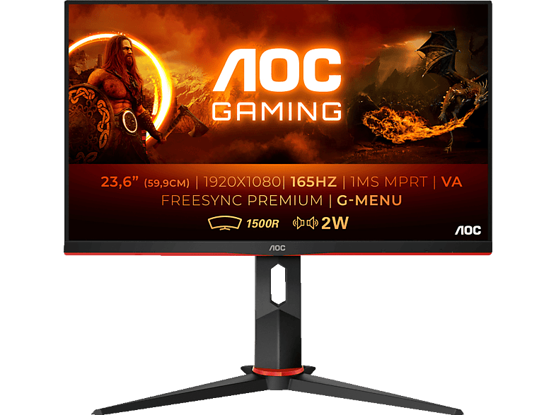 AOC C24G2AE 24 Zoll Full-HD Gaming Monitor (1 ms Reaktionszeit, 165 Hz) von AOC