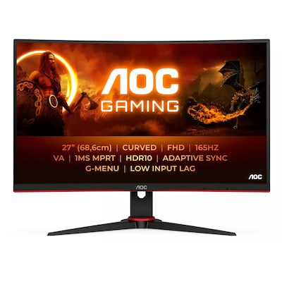 AOC C27G2E 68,6cm (27") FHD VA Gaming Monitor Curved 16:9 HDMI/DP/VGA 165Hz Sync von AOC