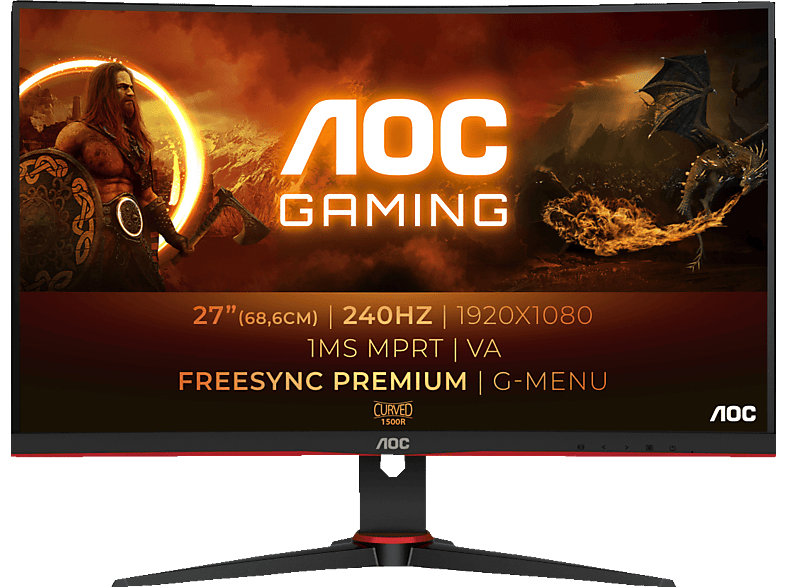 AOC C27G2ZE 27 Zoll Full-HD Gaming Monitor (0,5 ms Reaktionszeit, 240 Hz) von AOC