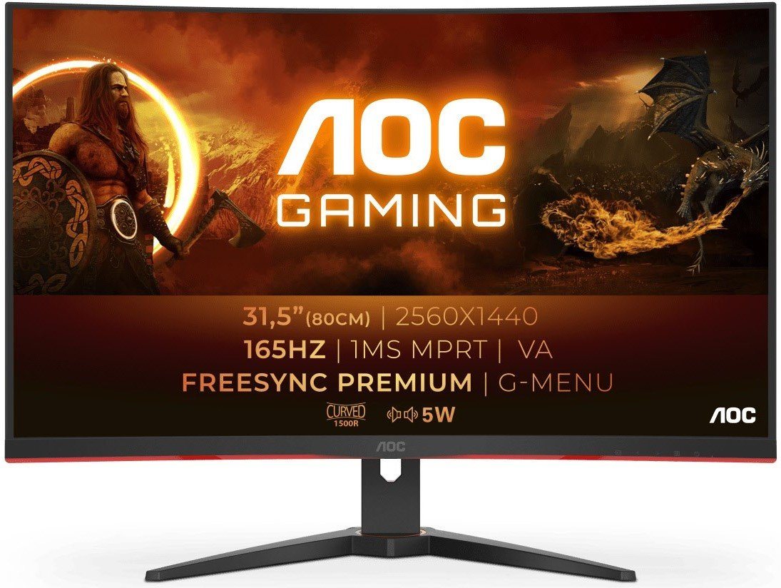 AOC CQ32G2SE/BK - Gaming-Monitor - schwarz/rot Gaming-Monitor von AOC