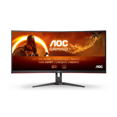 AOC CU34G2XE 86,4cm (34") WQHD VA Curved Gaming Monitor 21:9 HDMI/DP 144Hz 1ms FreeSync HDR10 von AOC