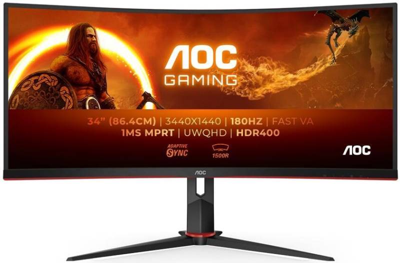 AOC CU34G2XP/BK Curved Gaming Monitor 86,4cm (34 Zoll) von AOC