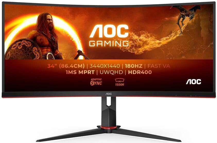 AOC CU34G2XP/BK Curved Gaming Monitor 86,4cm (34 Zoll) von AOC